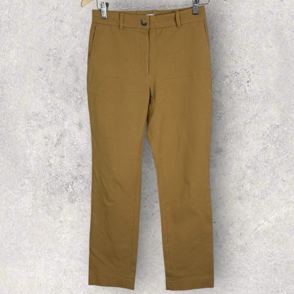 Aritzia Babaton Globe Trousers Classic Tan Womens Size 2 Pants Straight Minimal